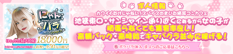 PokePara 【NyanPara 〜Nyanko Paradise〜】Ikebukuro Concept Cafe